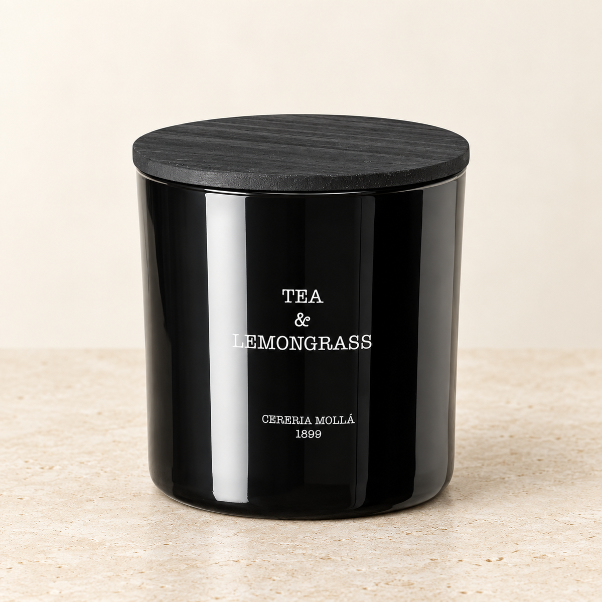 Cereria Molla Tea & Lemongrass XL 600 g three-wick candle, clear product view