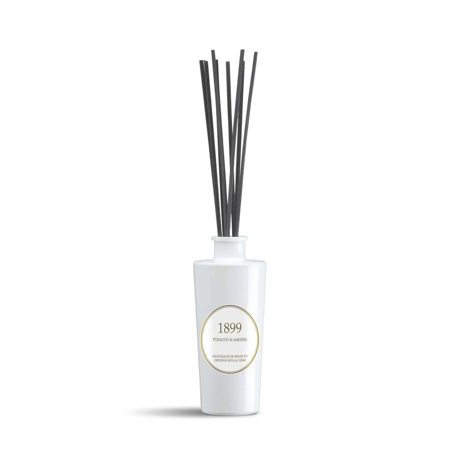 Cereria Molla - Tobacco & Amber White & Gold Premium Reed Diffuser