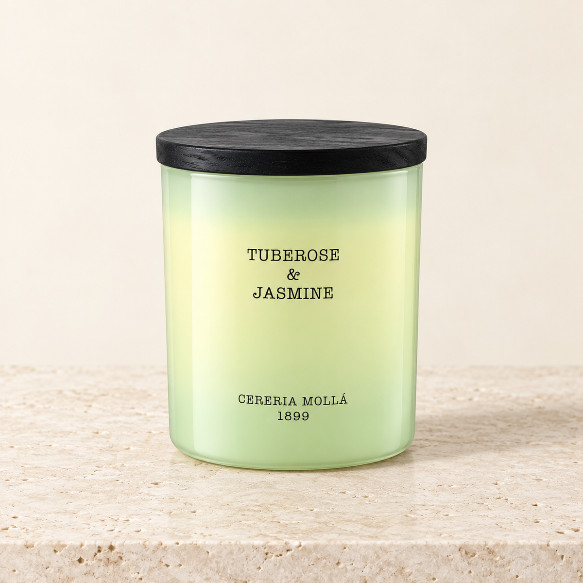 Cereria Molla Tuberose & Jasmine 230 g candle, clear product view