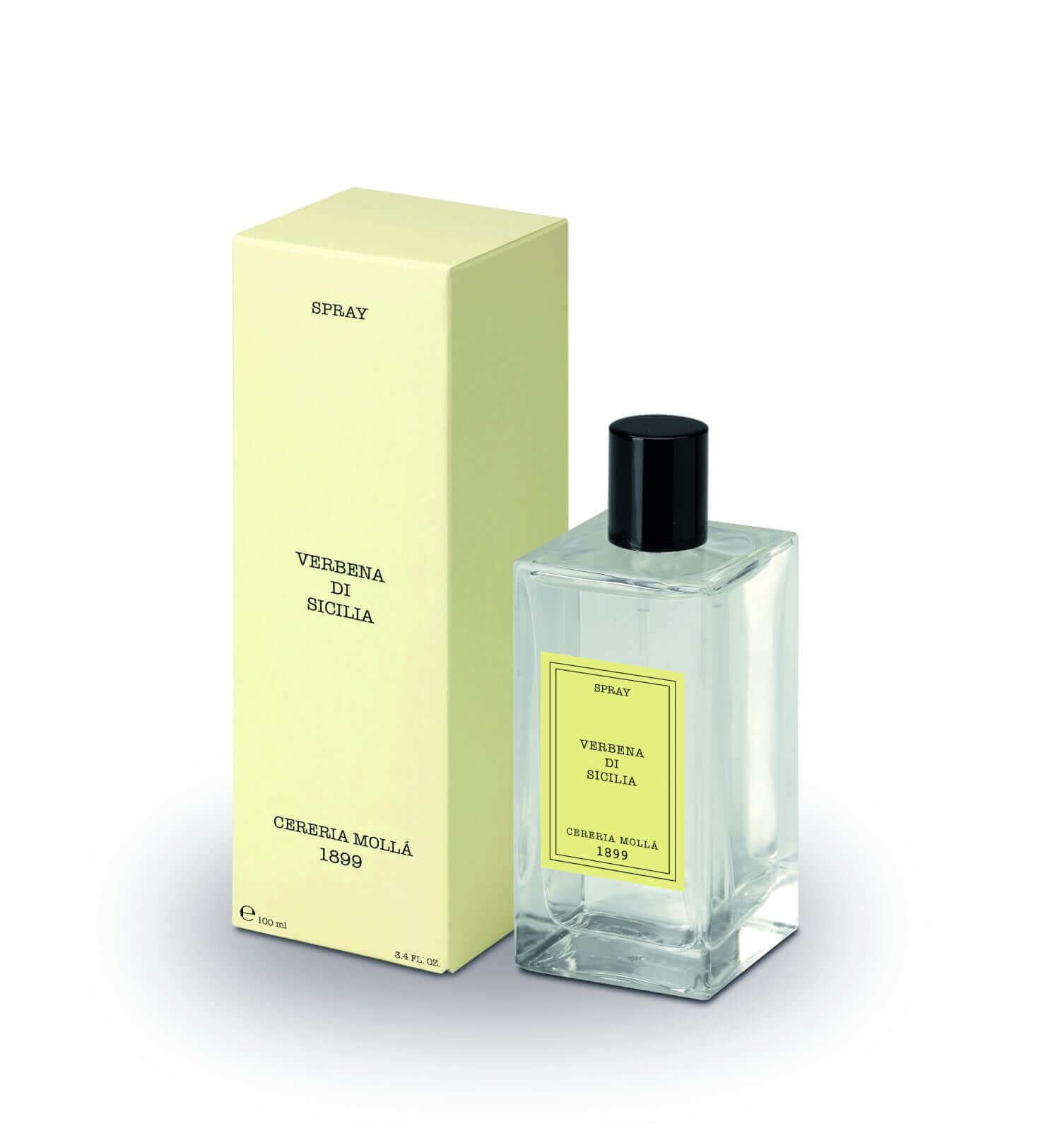 Cereria Molla - Premium Spray - Transparent 3.4 fl oz / 100 ml - Verbena di Sicilia - Coastous