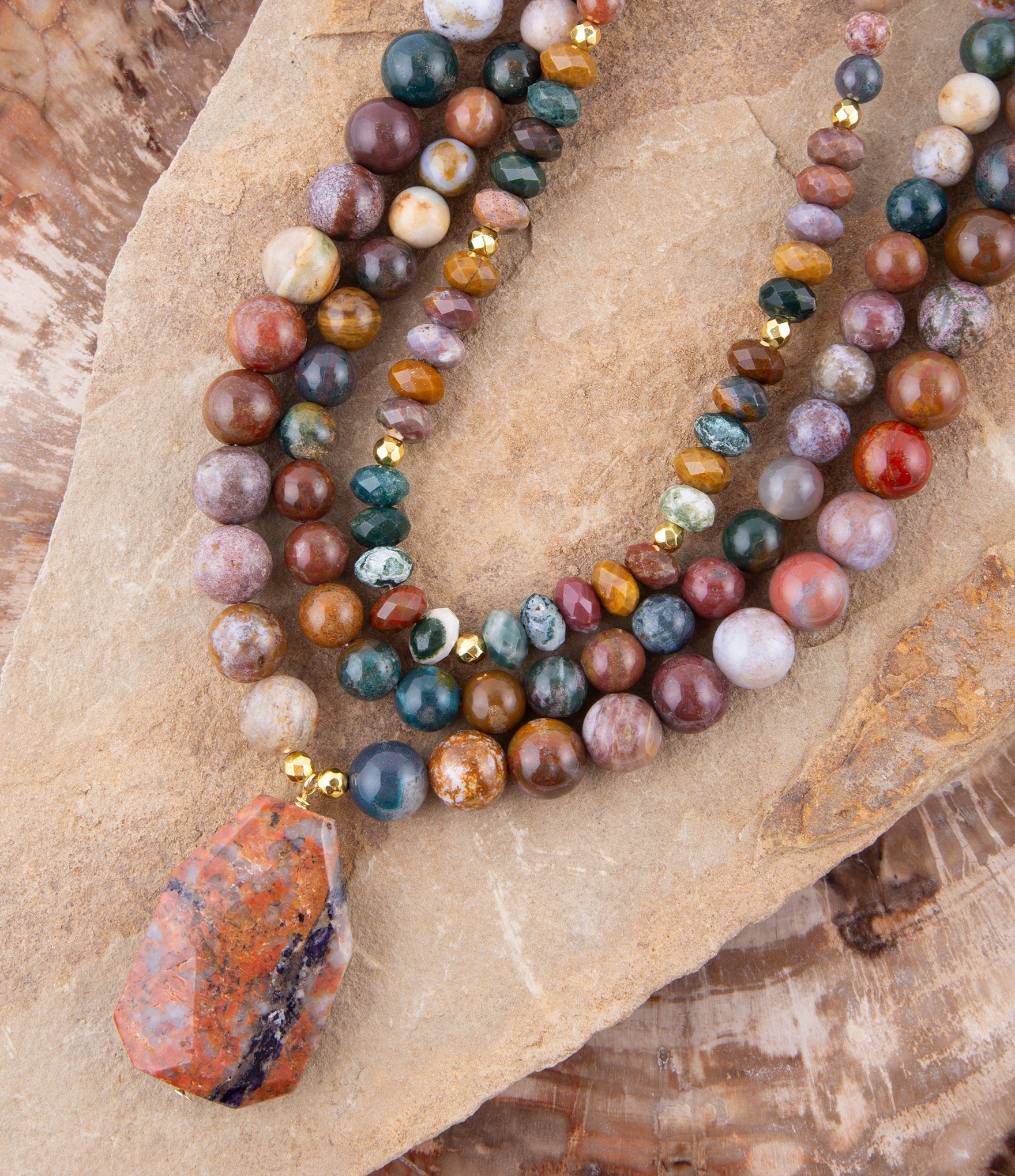Cheyenne Jasper Statement Necklace Barse Jewelry