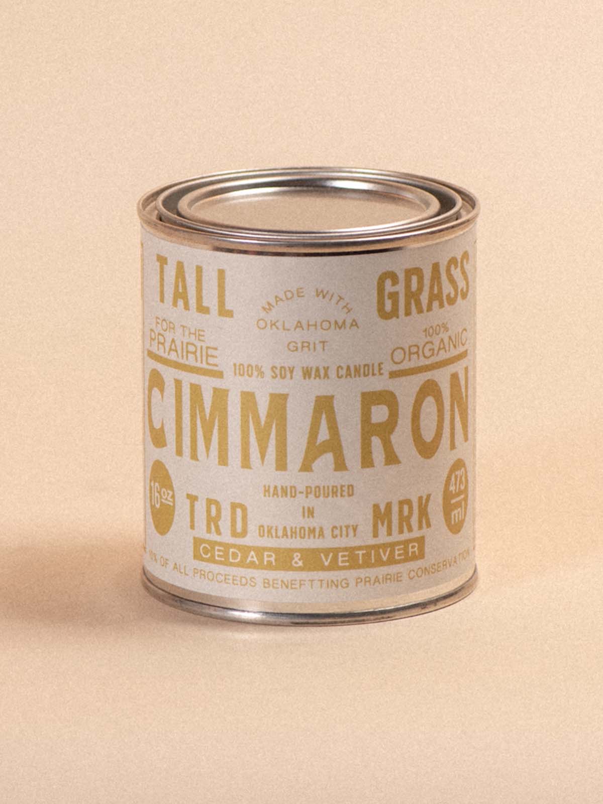 Cimmaron: Cedar + Vetiver Soy Wax Candle Tallgrass Supply