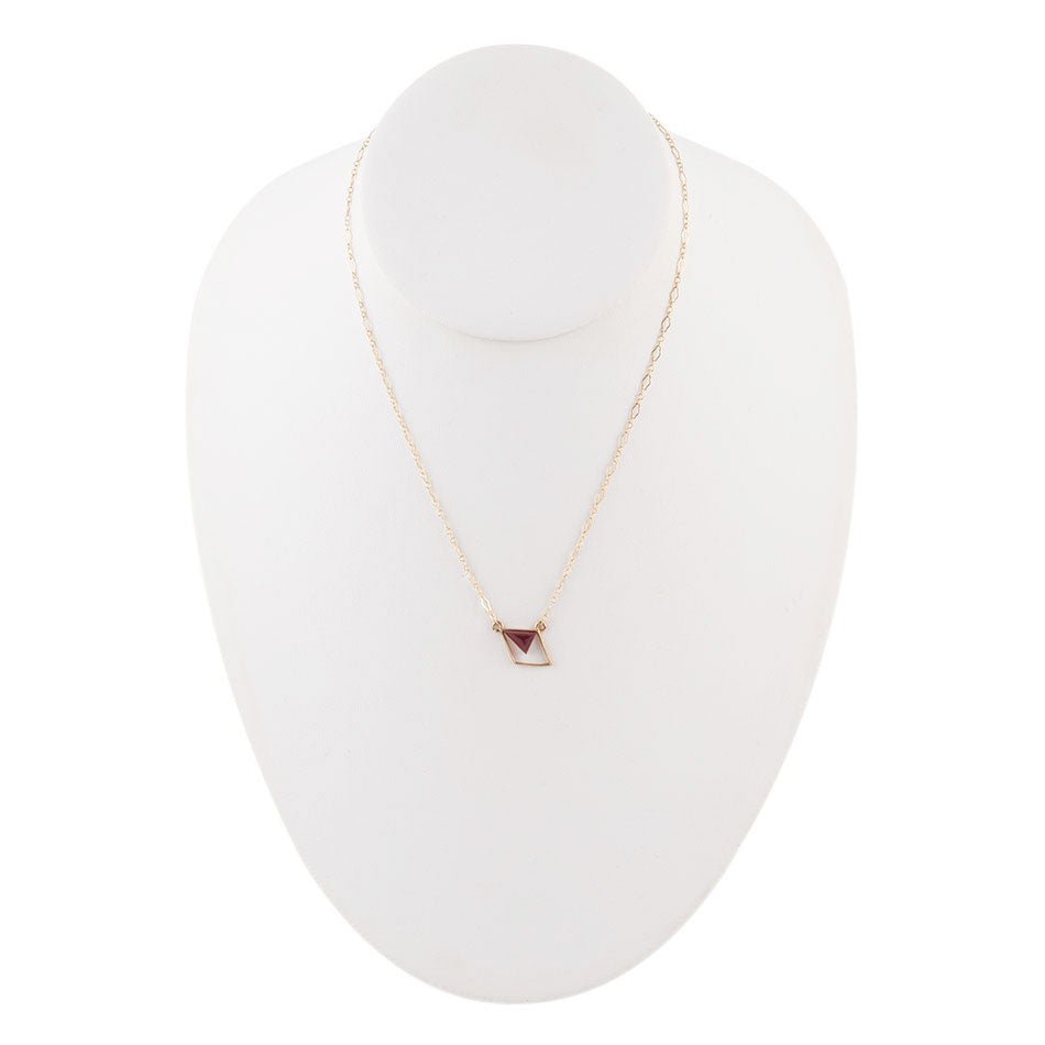 Corundum and Bronze Triangle Necklace Barse Jewelry