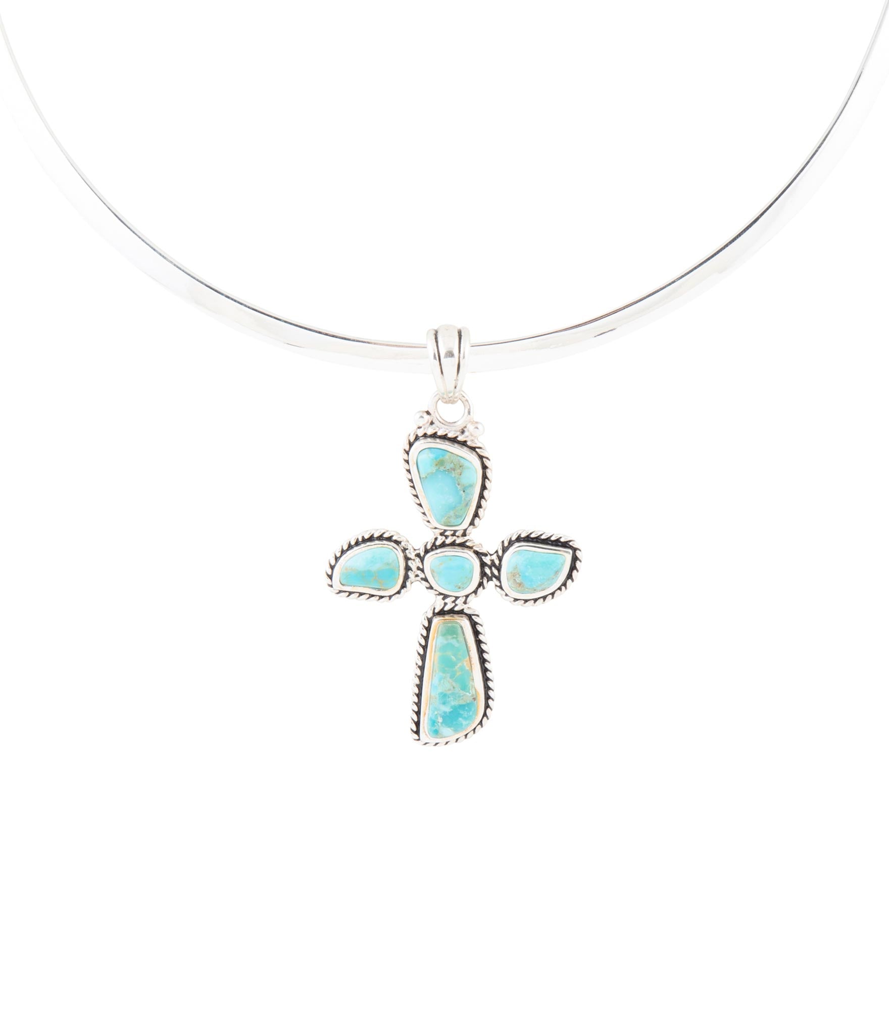 Cross Pendant and Sterling Silver Necklace Barse Jewelry