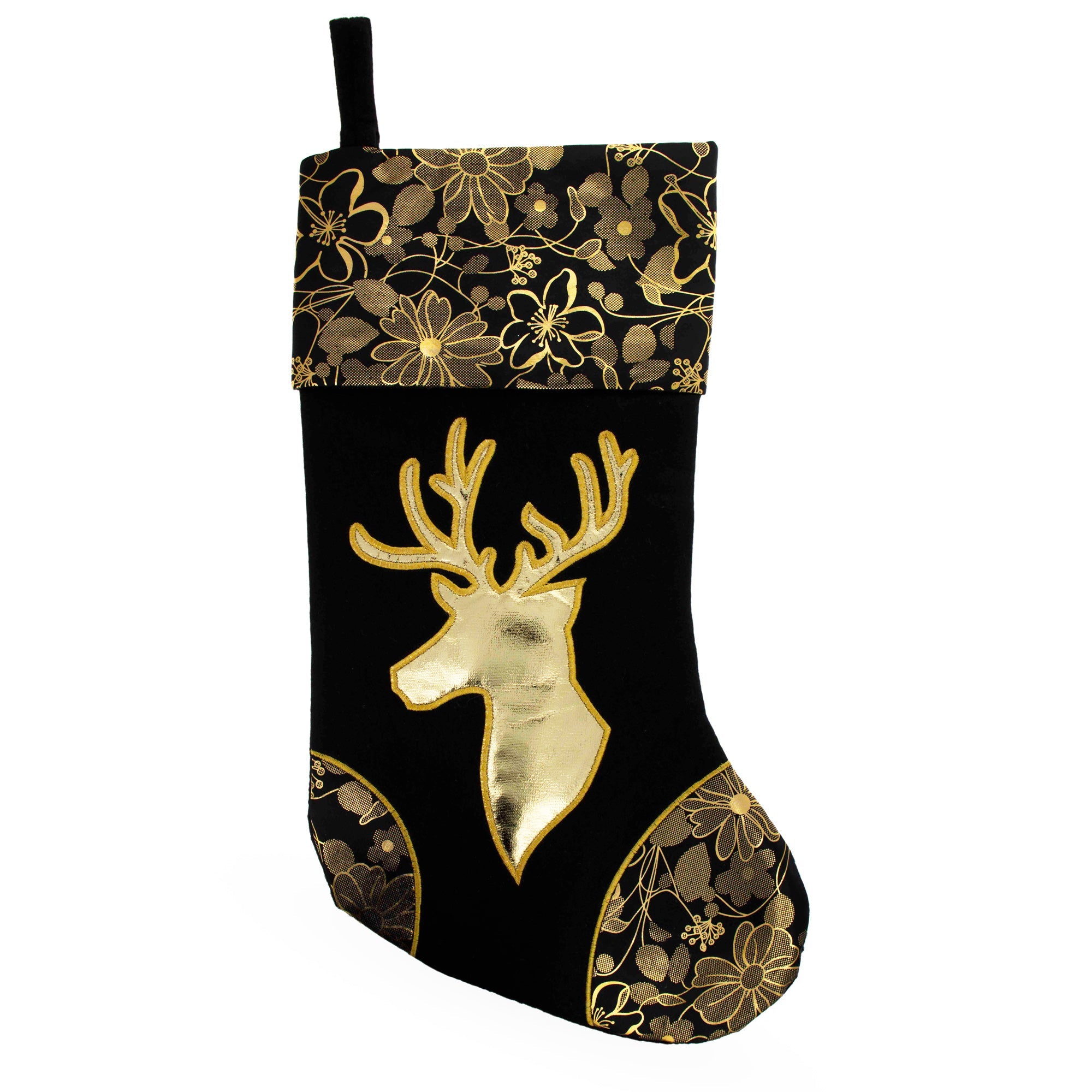 Set of 3 Felt Santa, Reindeer Christmas Stockings 16 Inches