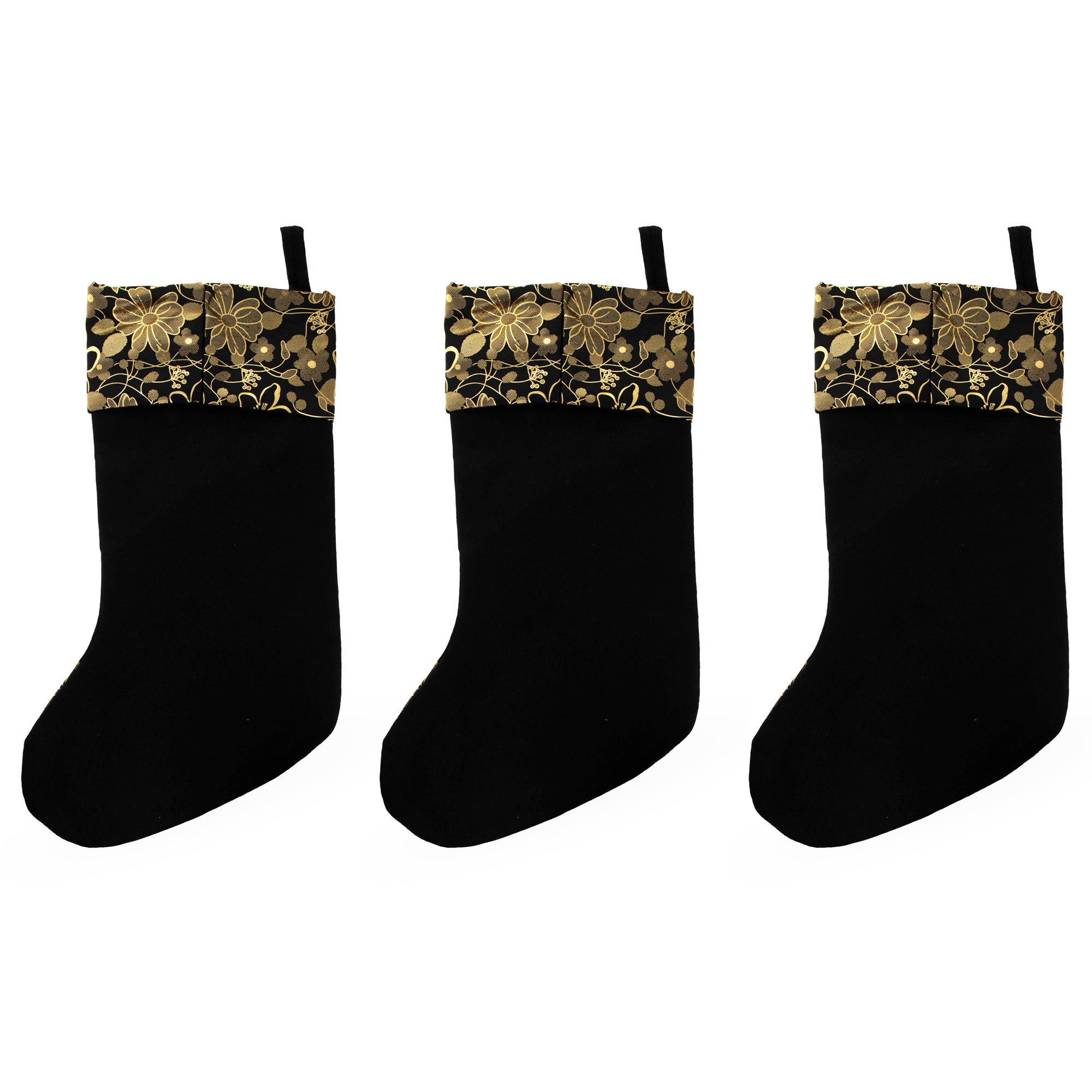 Set of 3 Felt Santa, Reindeer Christmas Stockings 16 Inches