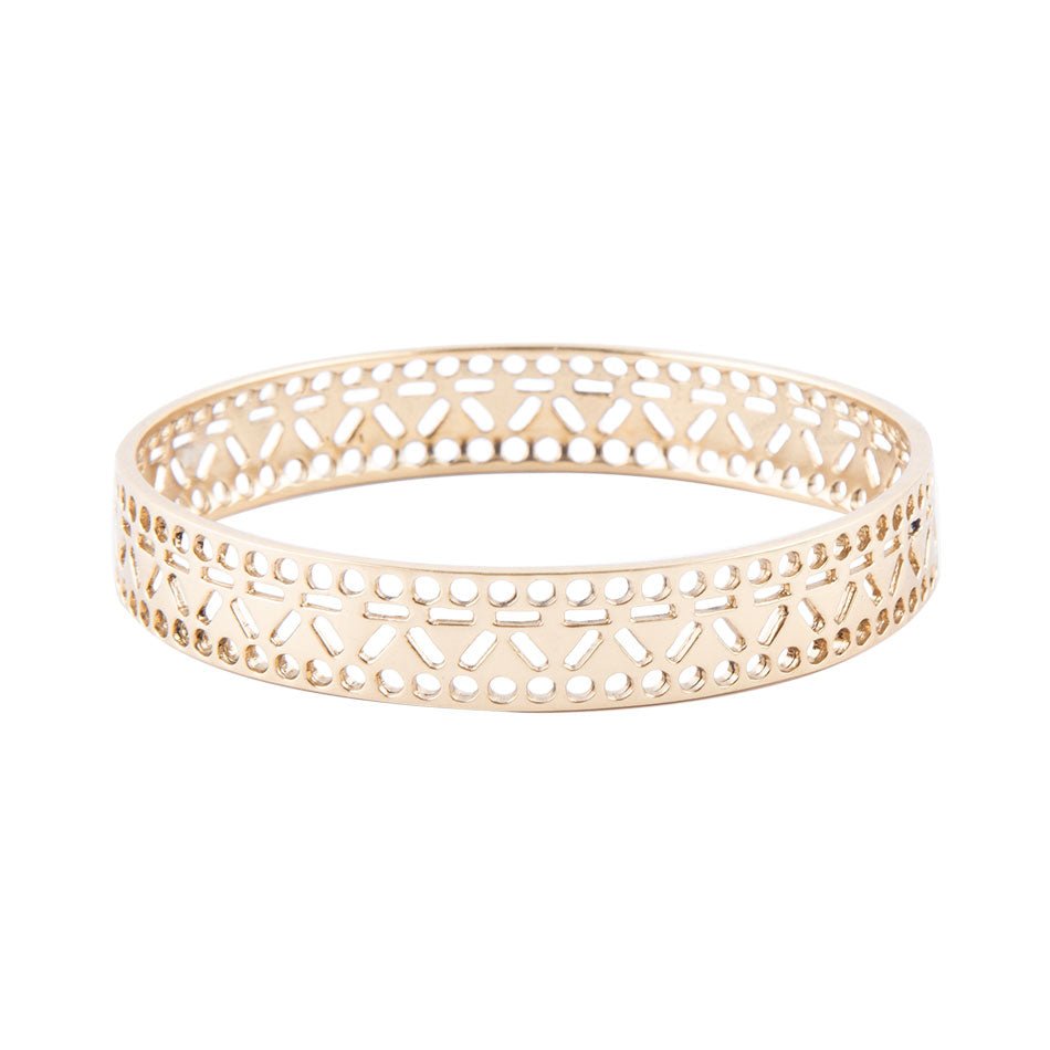 Cut it Out Bangle Golden Bracelet Barse Jewelry