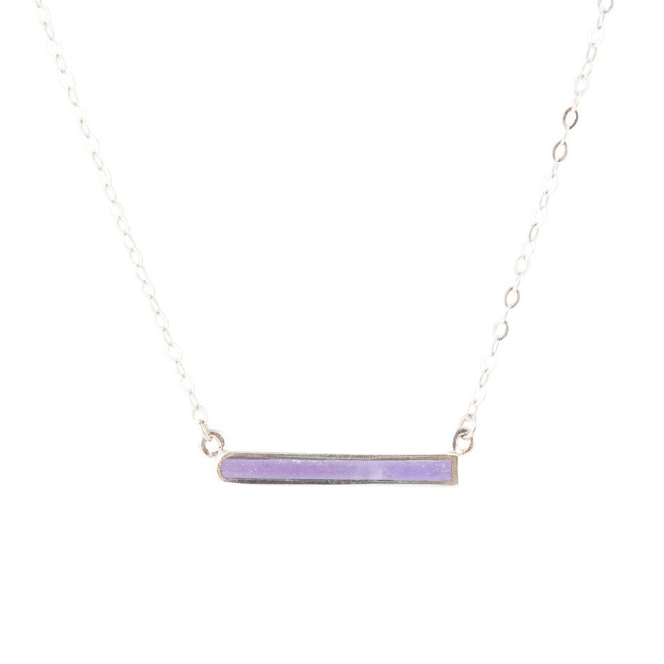 Dainty Amethyst Bar Necklace Barse Jewelry