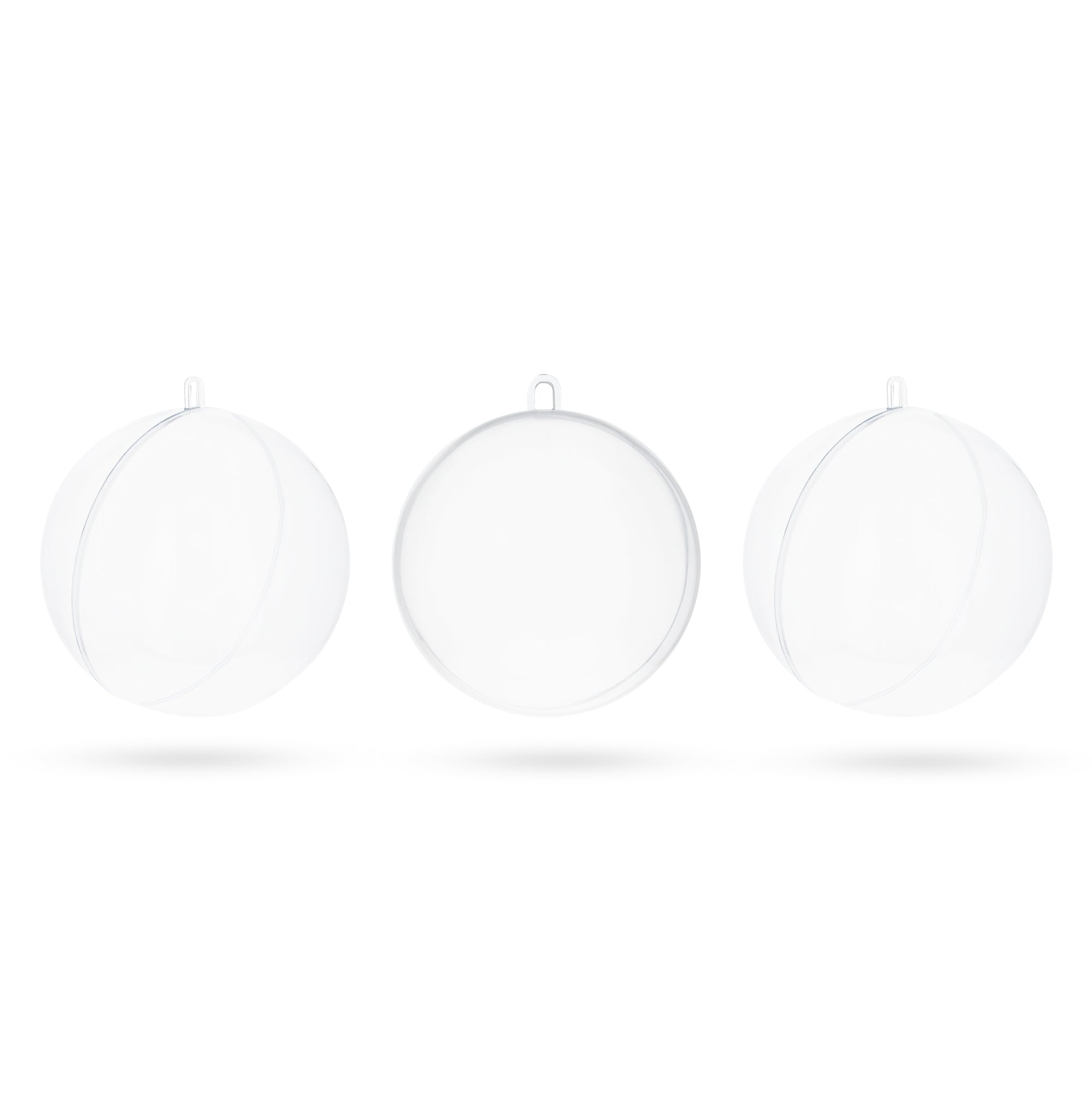 2.36-Inch Clear Plastic Fillable Christmas Ball Ornaments for DIY Crafts: Set of 3 BestPysanky