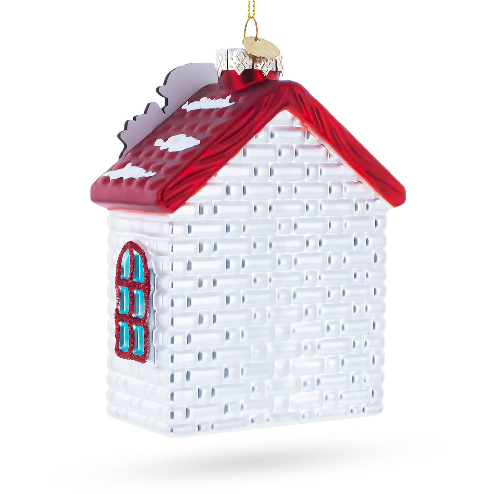 Santa’s Holiday Burger Stand Glass Christmas Ornament