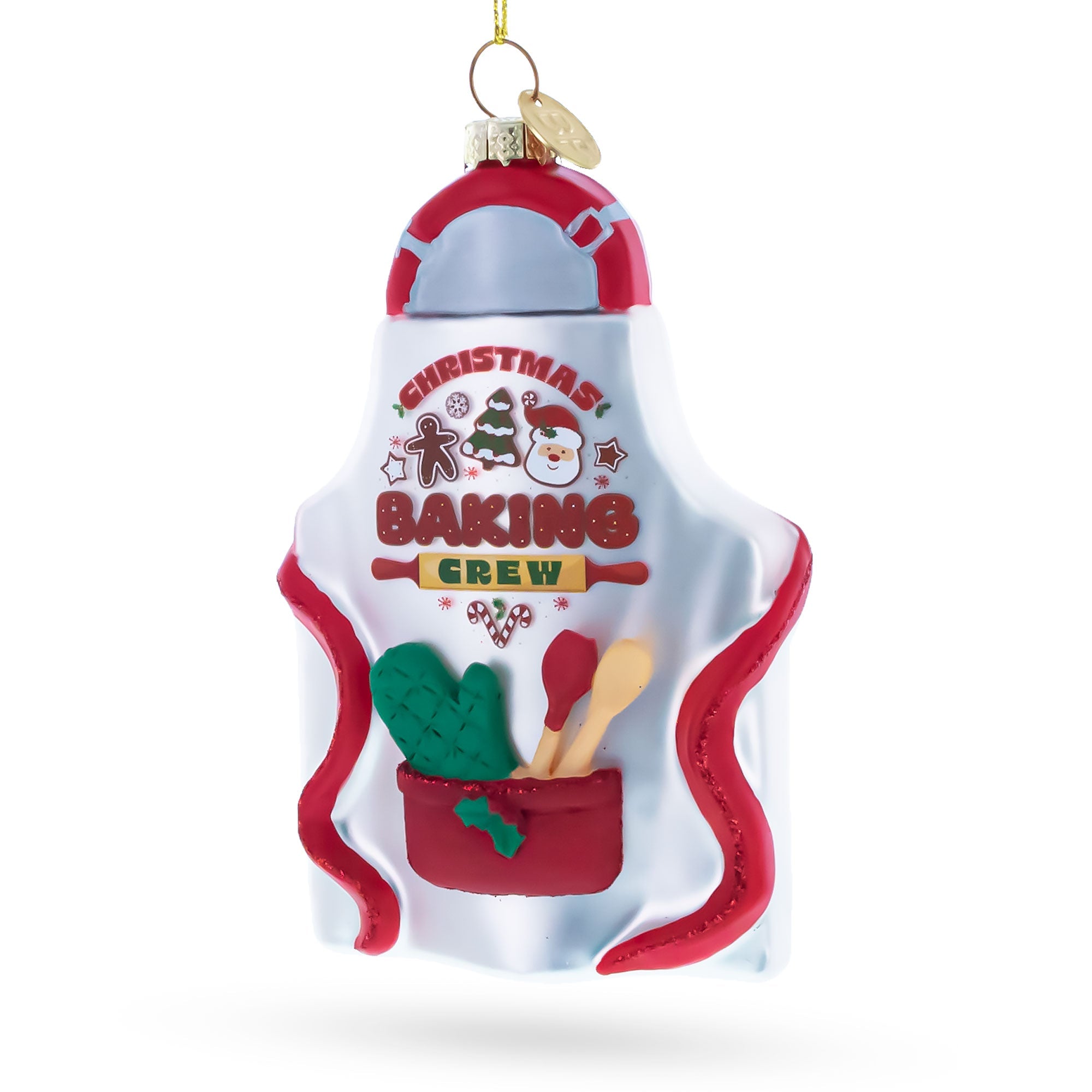 Baker’s Apron Glass Christmas Ornament