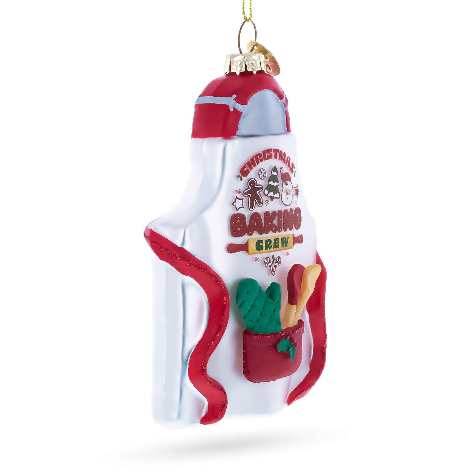 Baker’s Apron Glass Christmas Ornament
