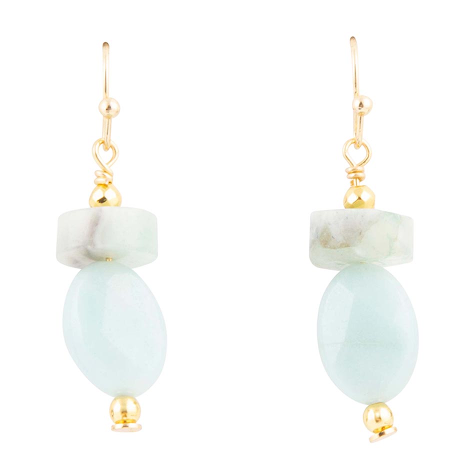 Drops of Blue Amazonite Drop Earrings Barse Jewelry