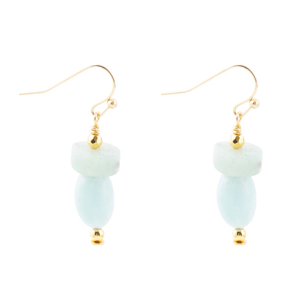 Drops of Blue Amazonite Drop Earrings Barse Jewelry