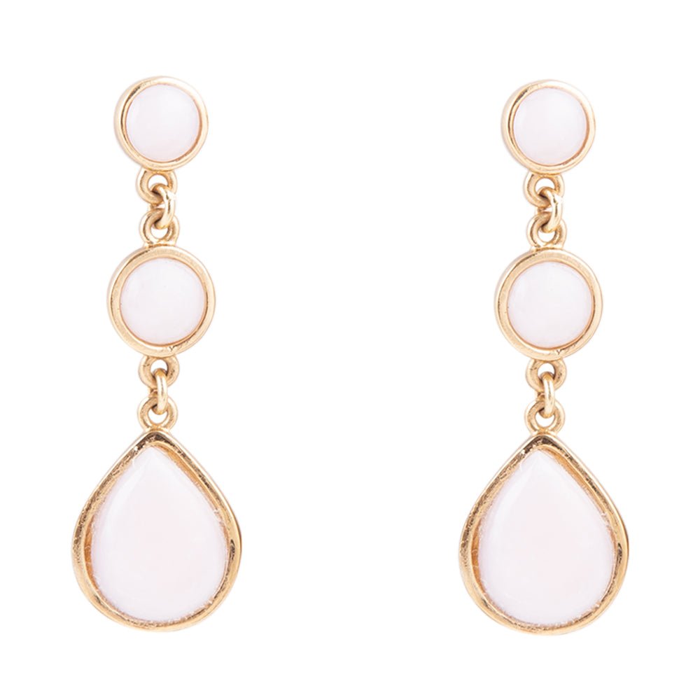 Drops of Pink Opal Earrings Barse Jewelry