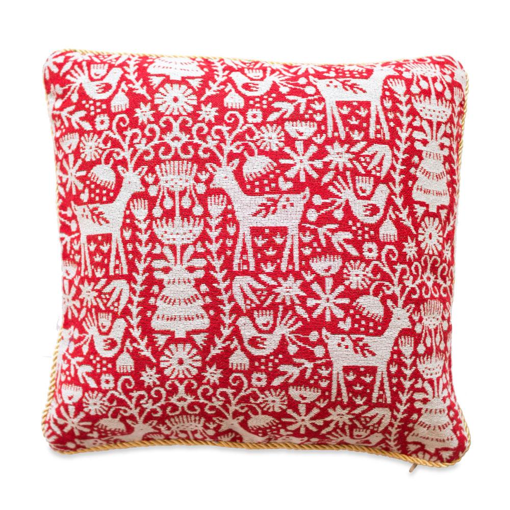 Set of 2 White Deer in the Woods Christmas Throw Cushion Pillow Covers BestPysanky