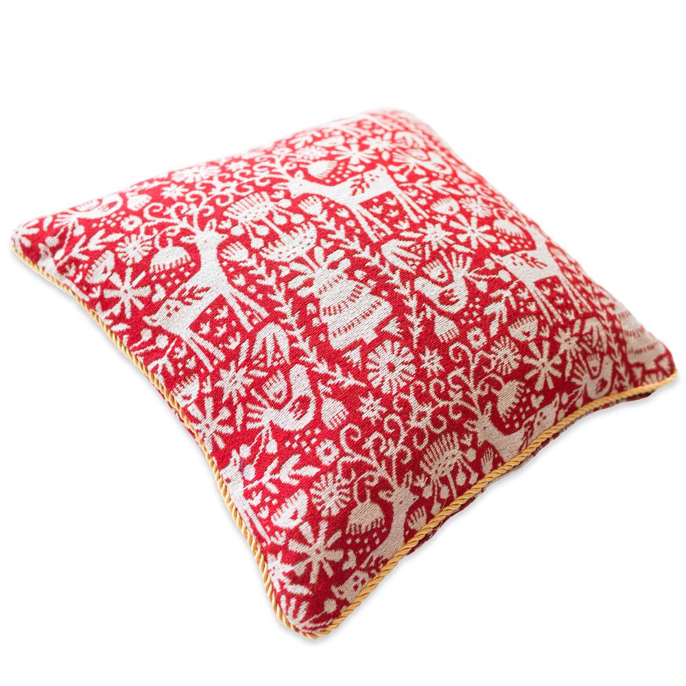 Set of 2 White Deer in the Woods Christmas Throw Cushion Pillow Covers BestPysanky