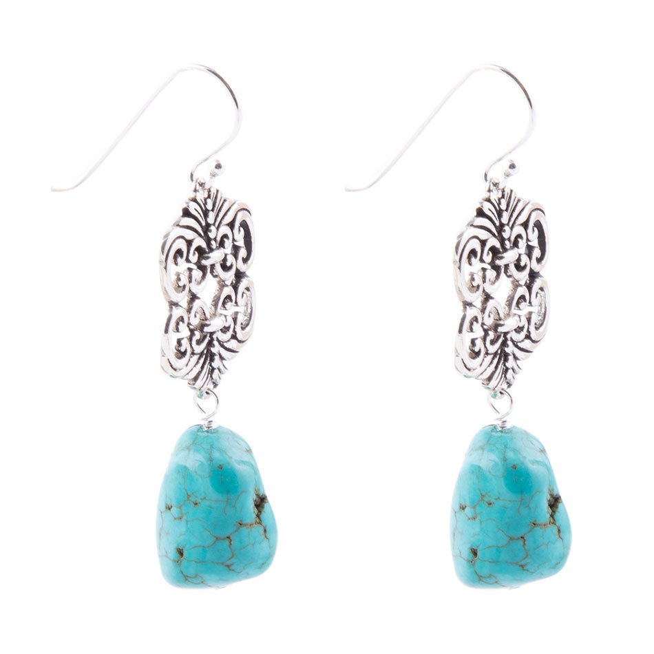 Durango Lace Turquoise Drop Earring Barse Jewelry