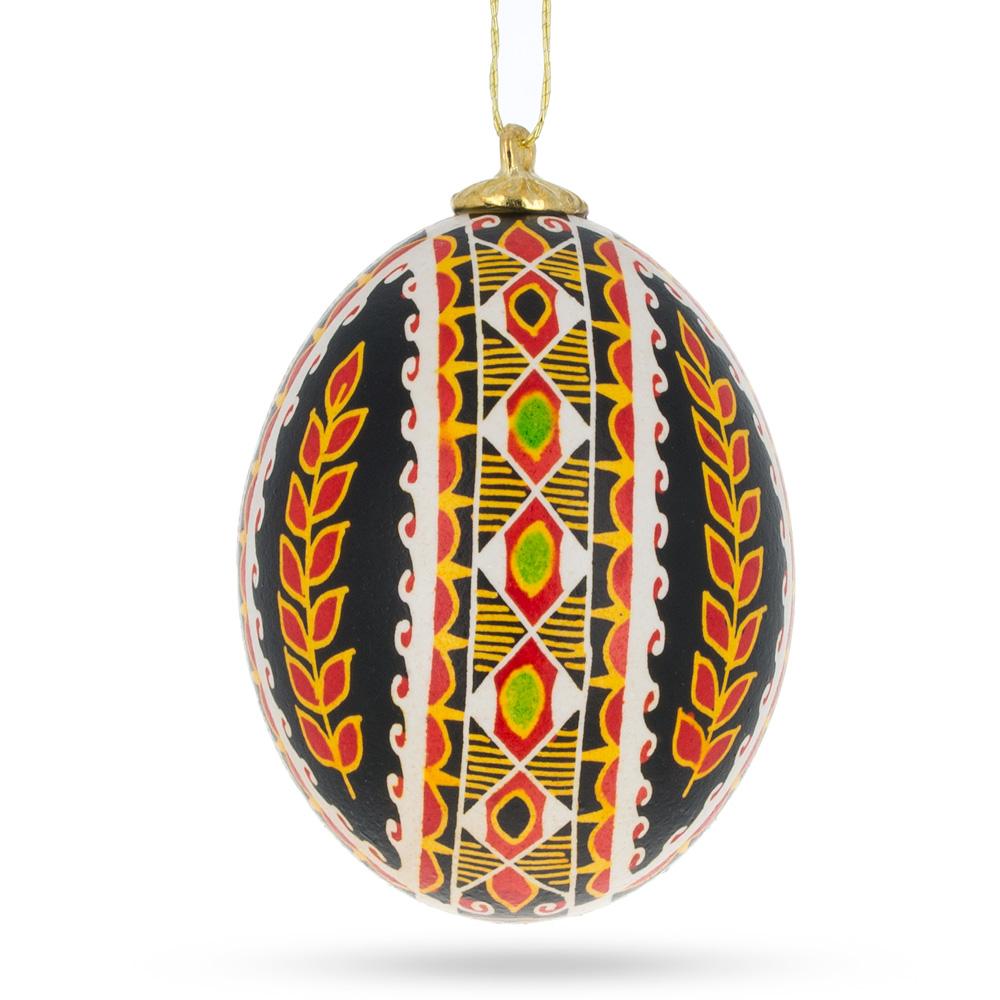 Authentic Blown Real Eggshell Ukrainian Easter Egg Pysanka Ornament