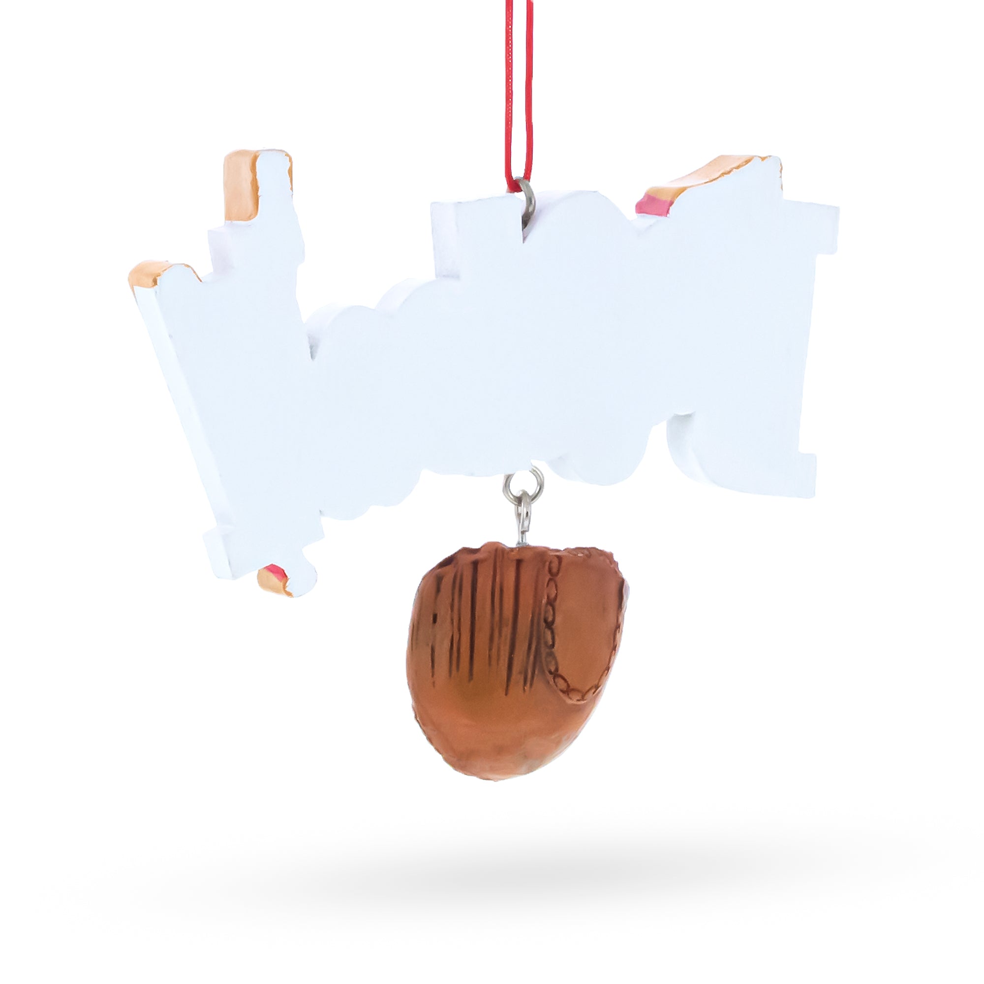 Baseball Glove and Bat Resin Christmas Ornament