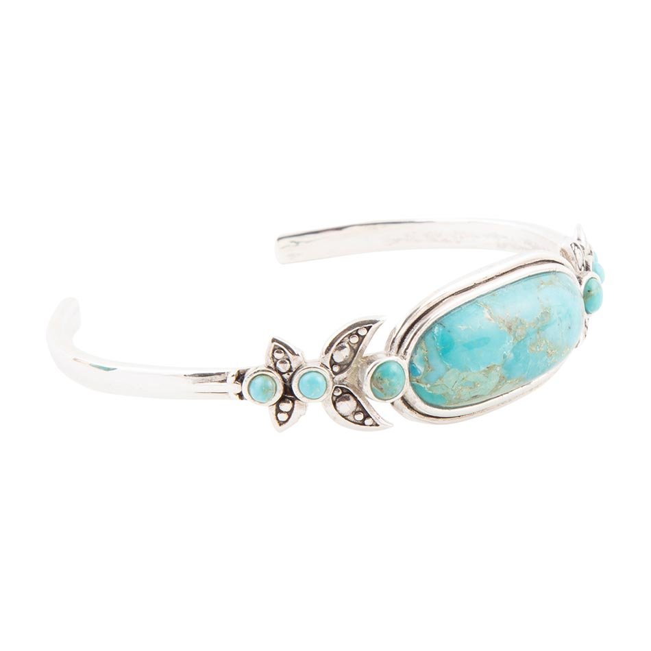 Emile Blue Turquoise Sterling Silver Cuff Bracelet Barse Jewelry