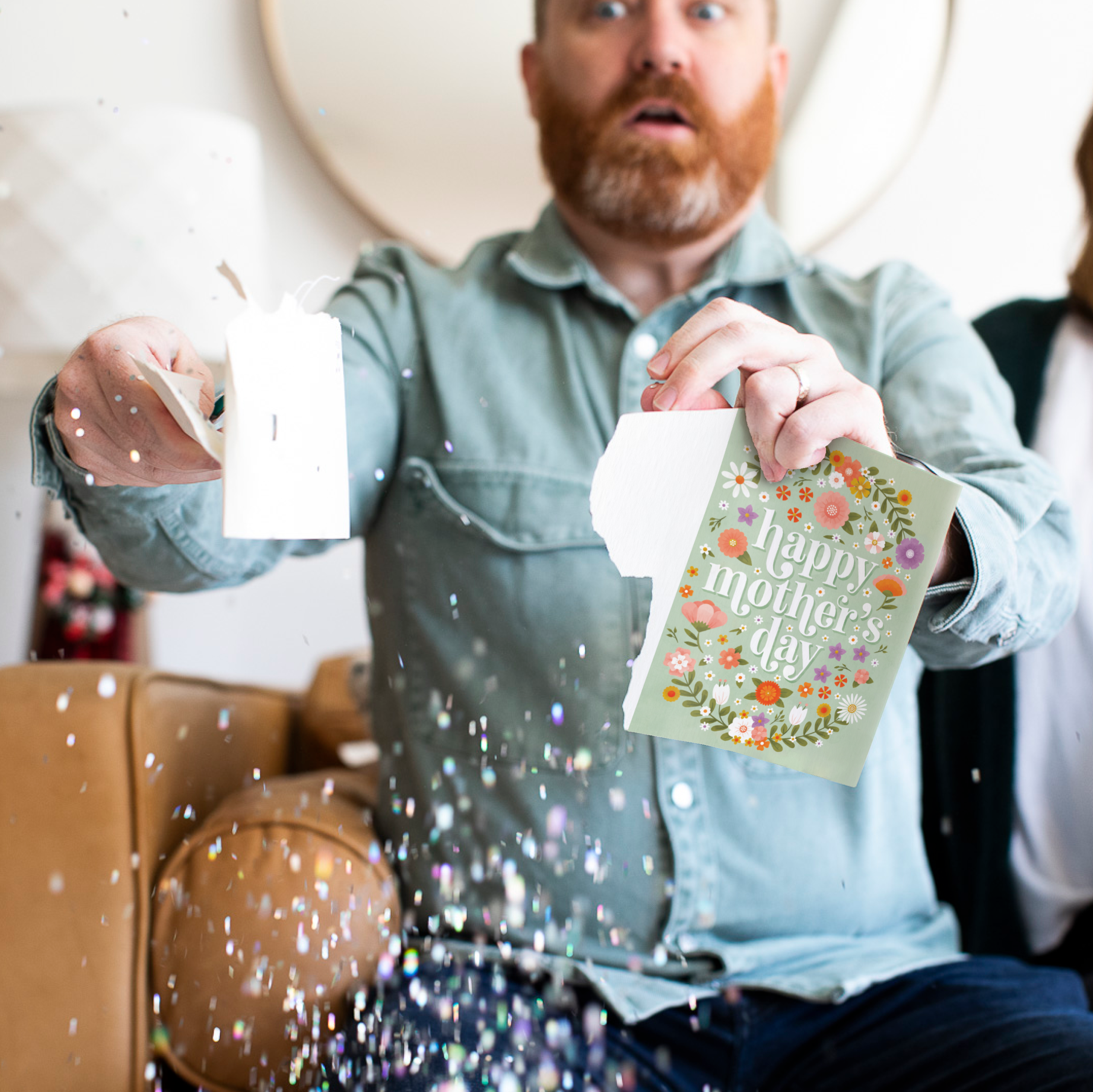 Endless Baby Cry Mother's Day Card with Glitter Joker Greeting