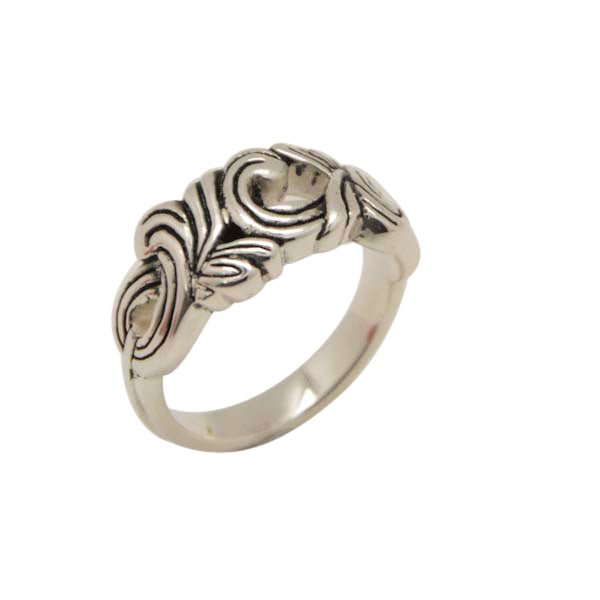 Etched Scroll Silver Band Ring Barse Jewelry
