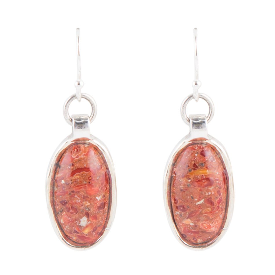 Eternally Orange Sponge Coral Earrings - Sterling Barse Jewelry