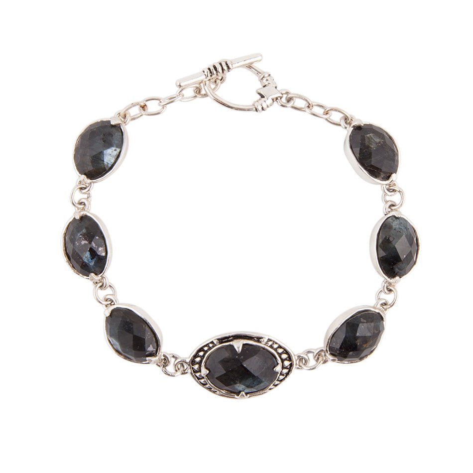 Faceted Midnight Labradorite Link Bracelet Barse Jewelry