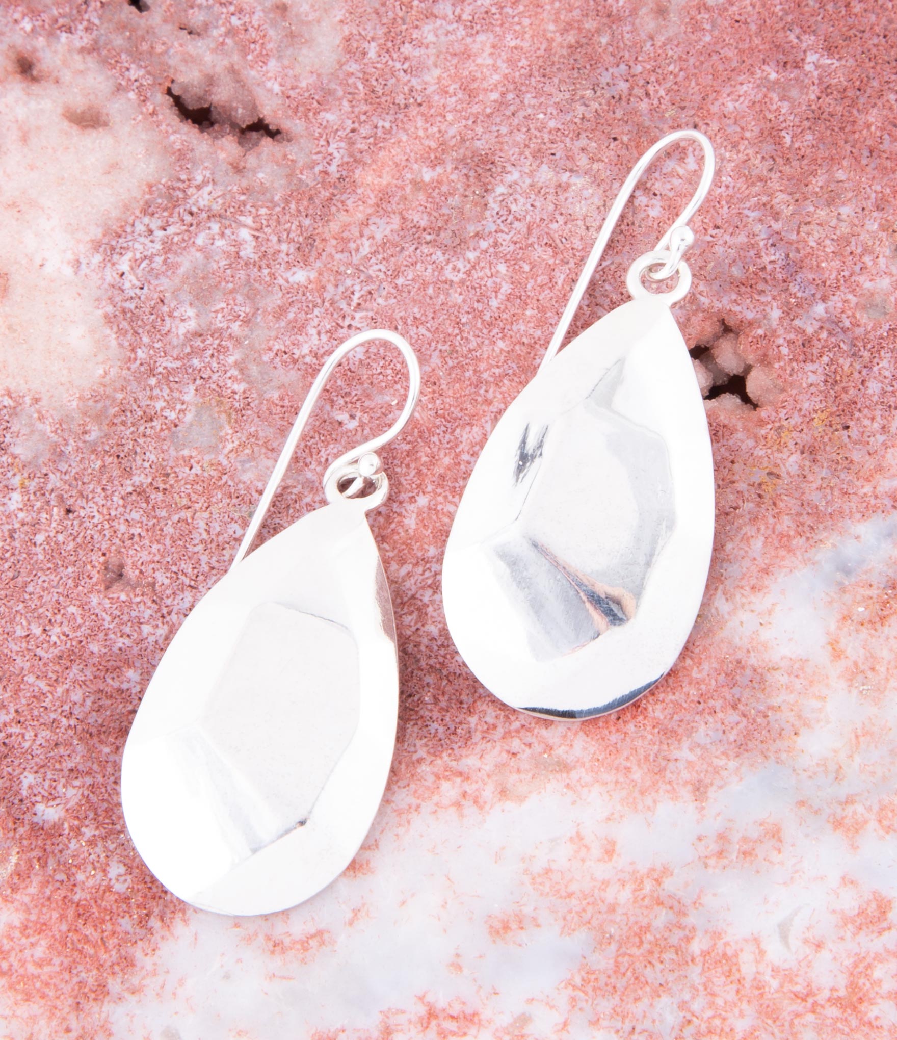 Faceted Sterling Silver Drop Earrings Barse Jewelry
