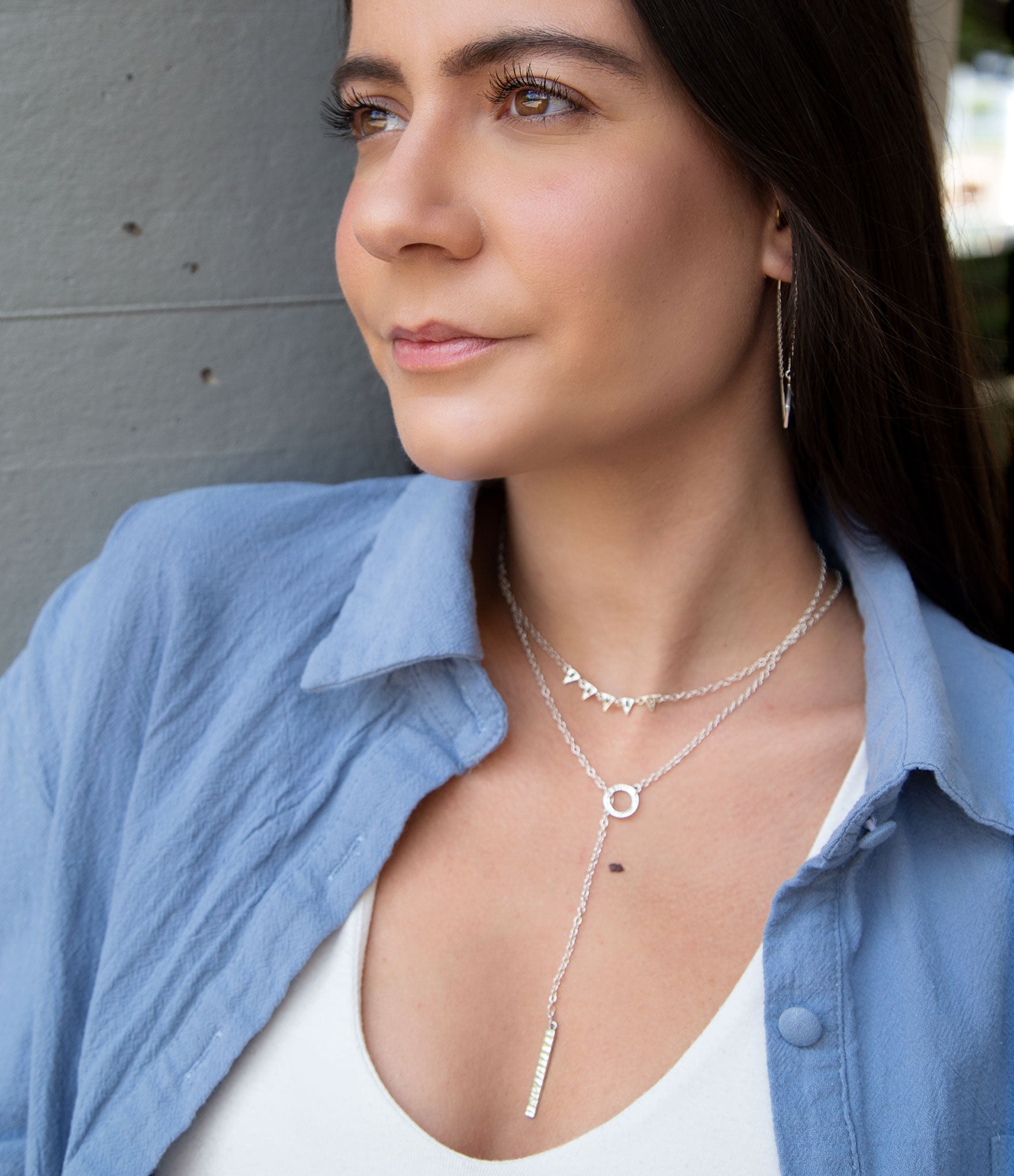 Flag It Marcasite and Silver Necklace Barse Jewelry