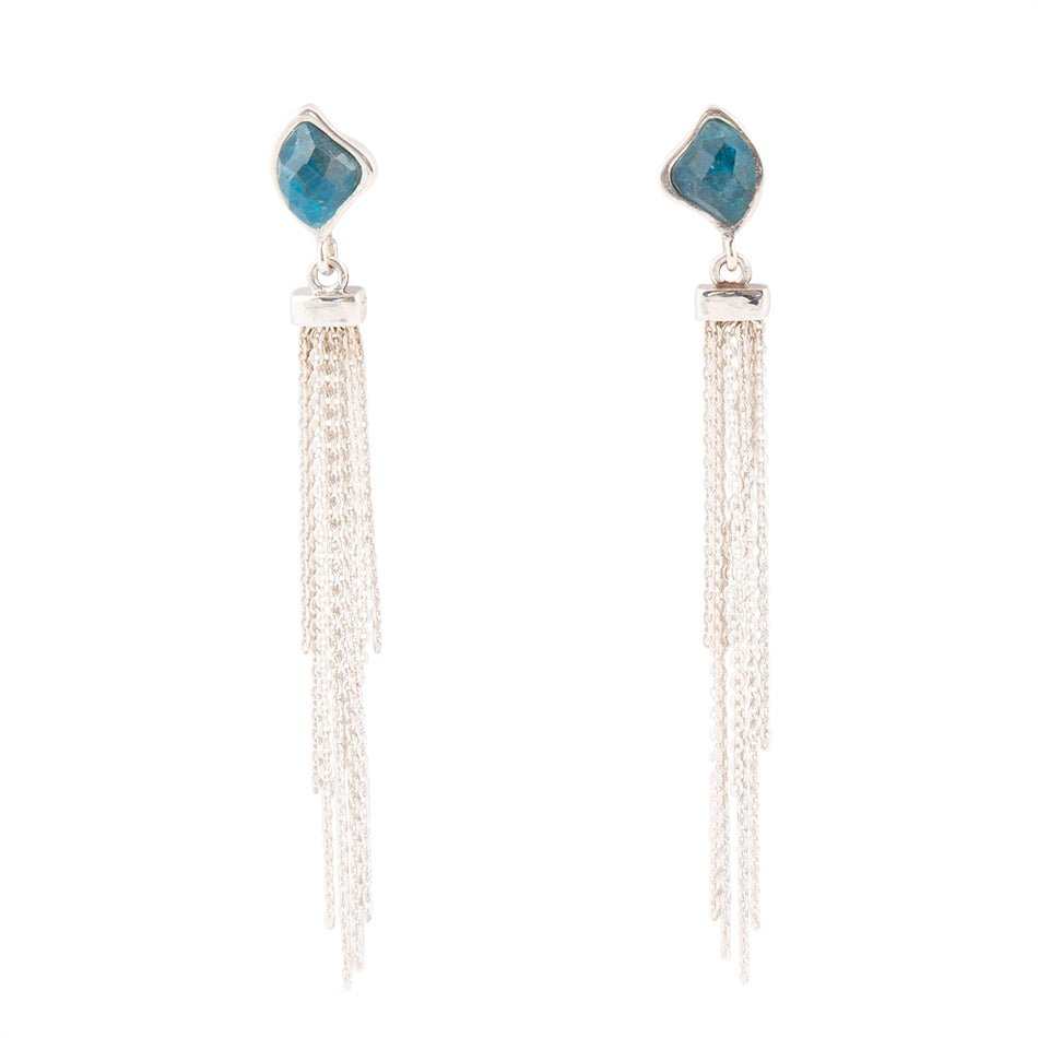 Fringed Apatite Earrings Barse Jewelry