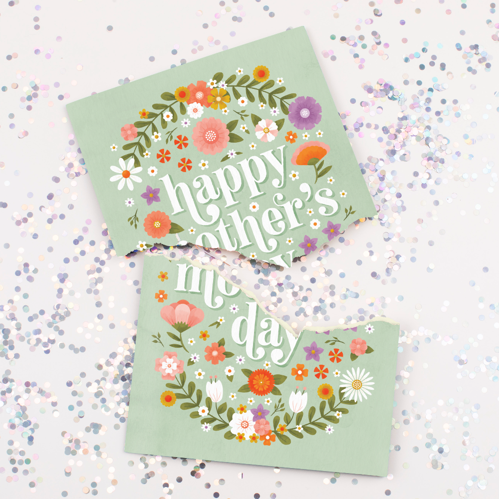 Endless Baby Cry Mother's Day Card with Glitter Joker Greeting