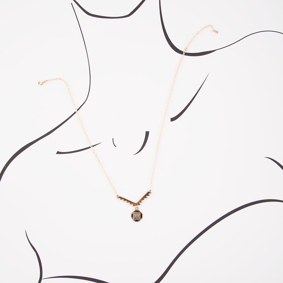 Aztec Labradorite and Bronze Necklace Barse Jewelry