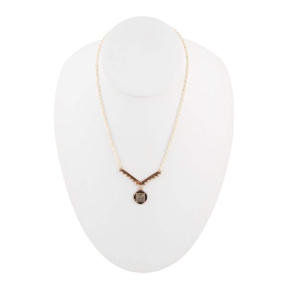 Aztec Labradorite and Bronze Necklace Barse Jewelry