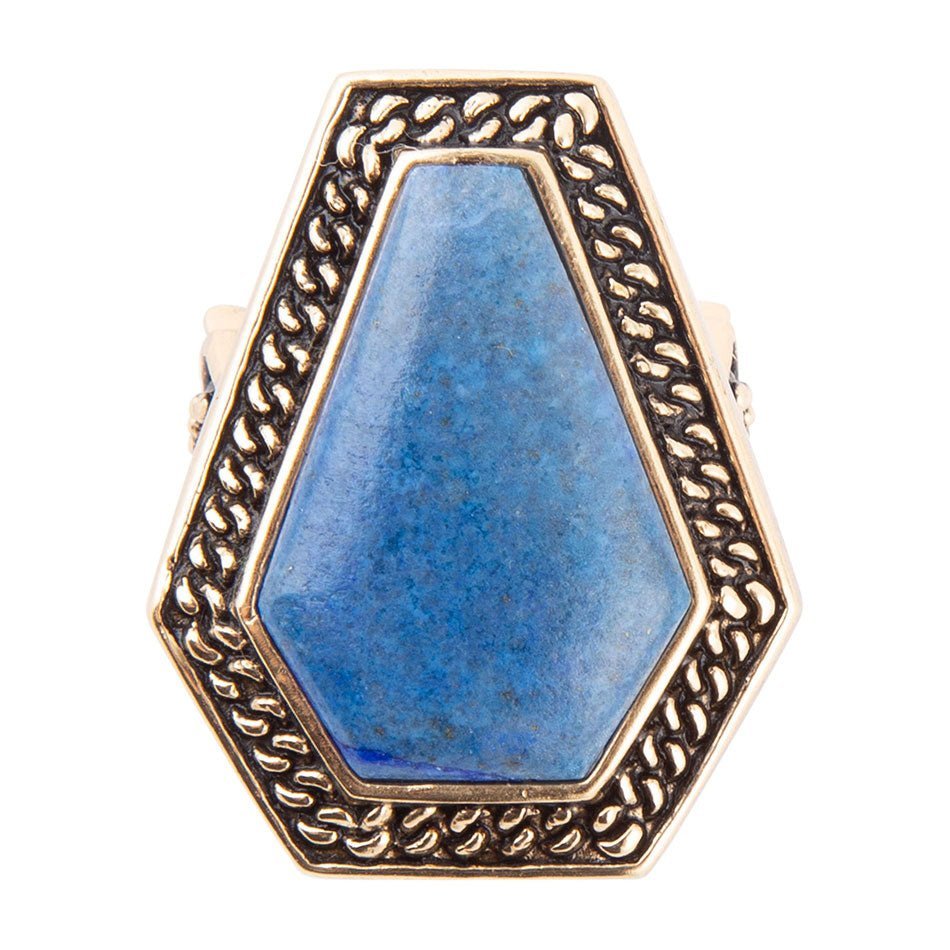 Geometric Lapis Statement Ring Barse Jewelry