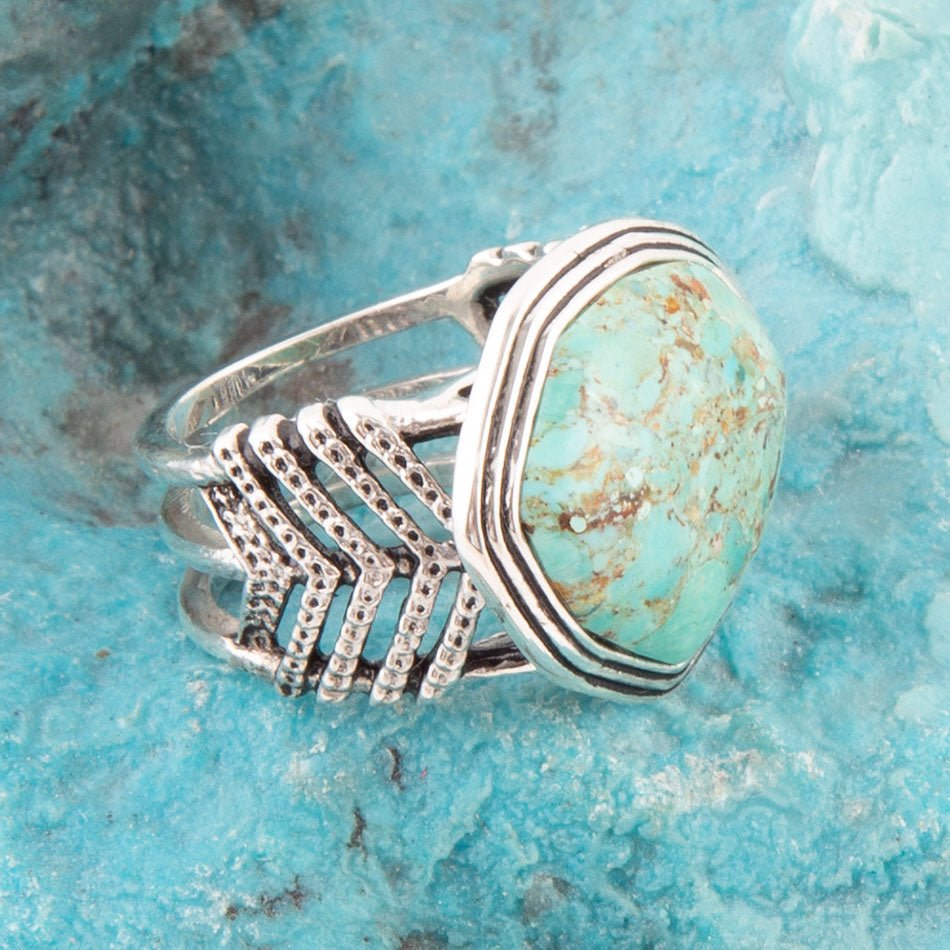 Go West Blue Turquoise and Sterling Silver Ring Barse Jewelry