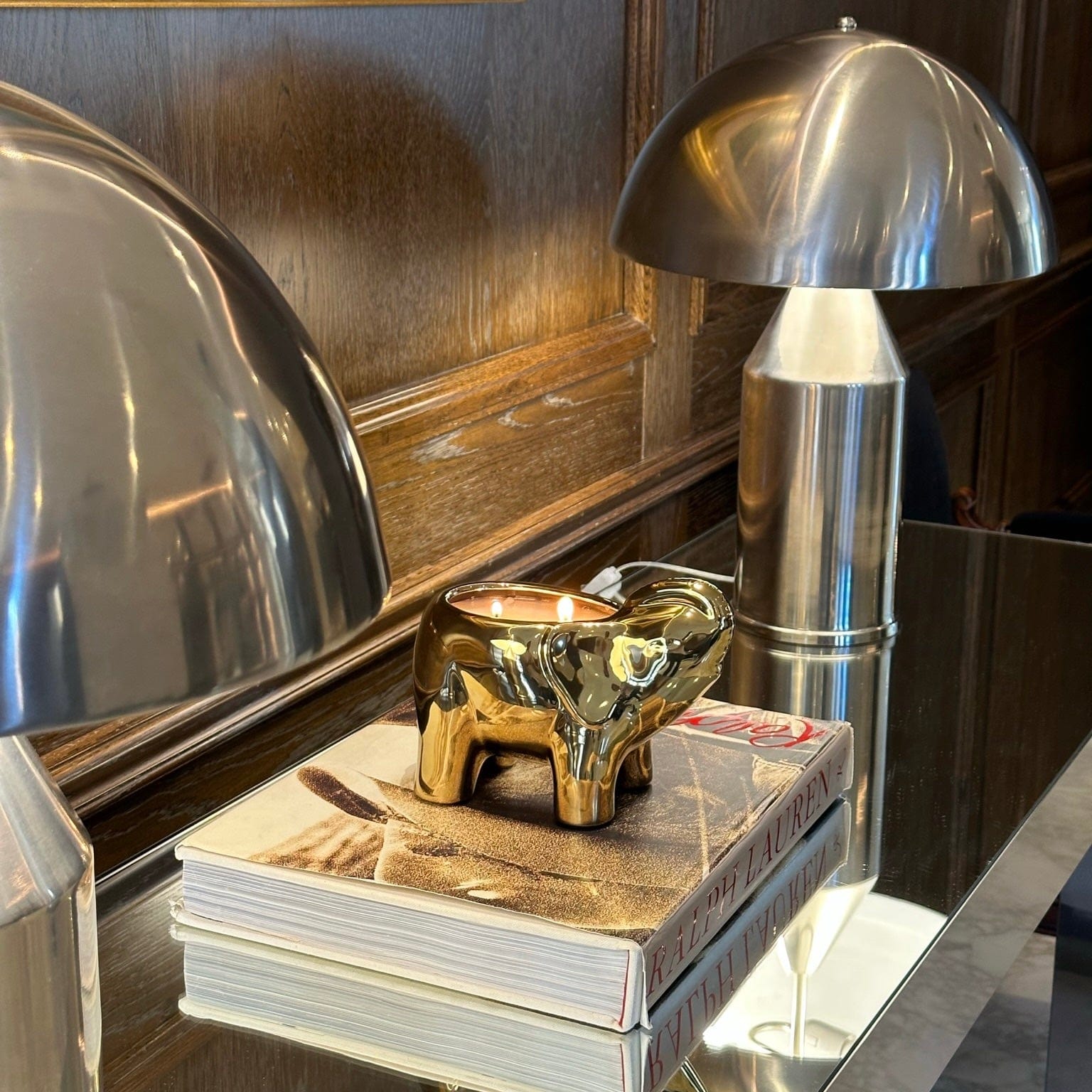 Gold Elephant Candle