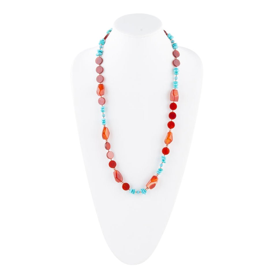 Headed West Long Carnelian Necklace Barse Jewelry