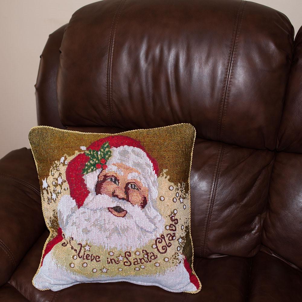 Set of 2 Believe in Santa Christmas Cushion Throw Pillow Covers BestPysanky