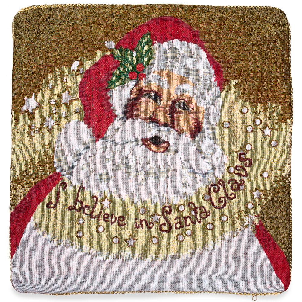 Set of 2 Believe in Santa Christmas Cushion Throw Pillow Covers BestPysanky