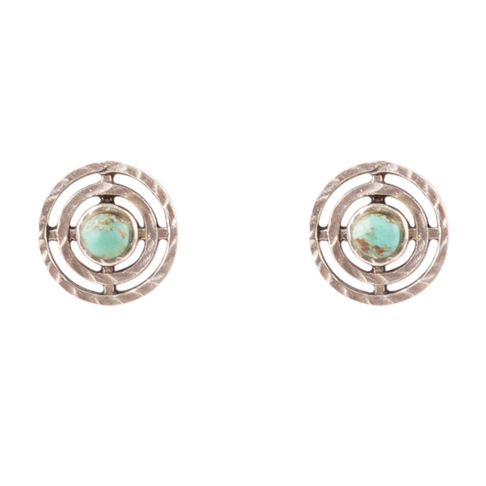 Hypnosis Turquoise and Sterling Silver Earrings Barse Jewelry