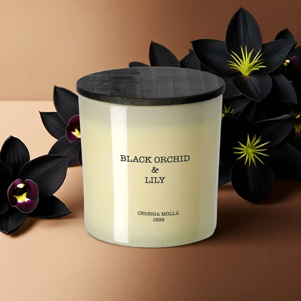 Black Orchid & Lily Ivory 3 wick XL Candle - 21 oz / 600 g Coastous