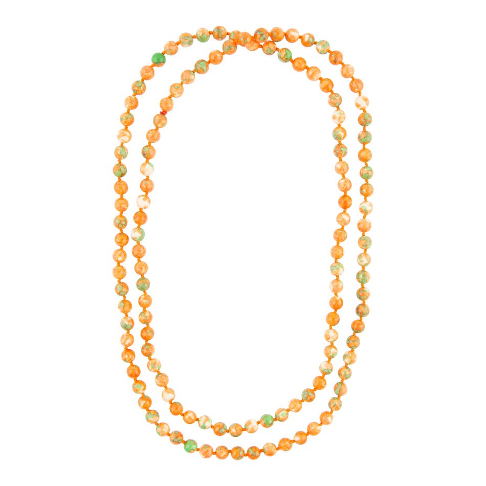 Immeasurable Orange and Lime Wrap Necklace Barse Jewelry