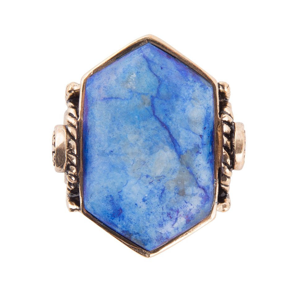 Ingrained Blue Lapis Statement Ring Barse Jewelry