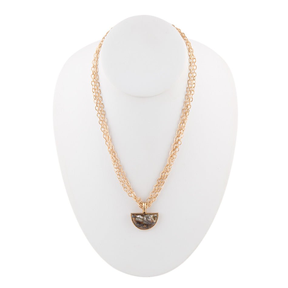 Iron Infused Abalone Necklace Barse Jewelry