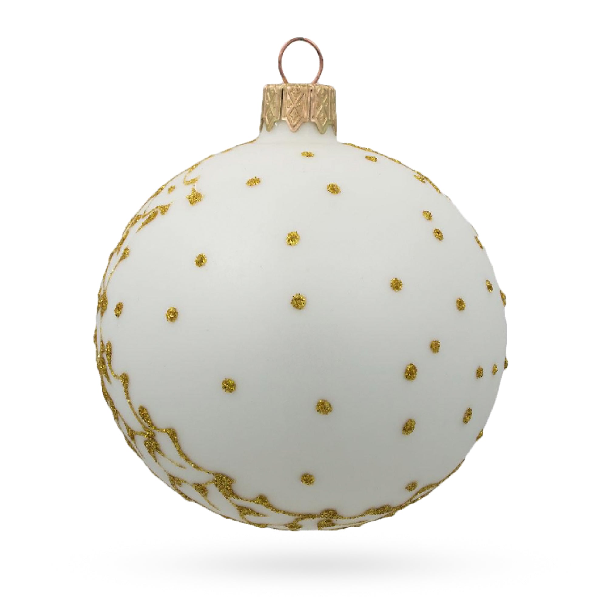 St. Nicholas Perusing His Gift List Glass Ball Christmas Ornament 3.25 Inches