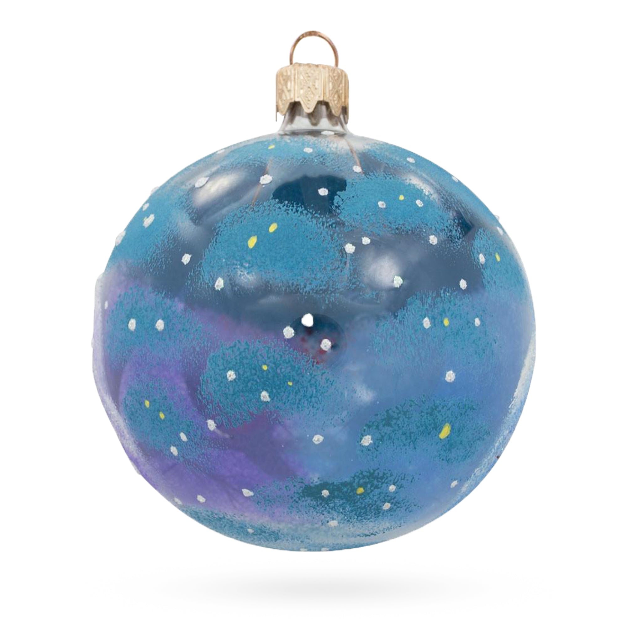 Bullfinch Couple Glass Ball Christmas Ornament 3.25 Inches BestPysanky