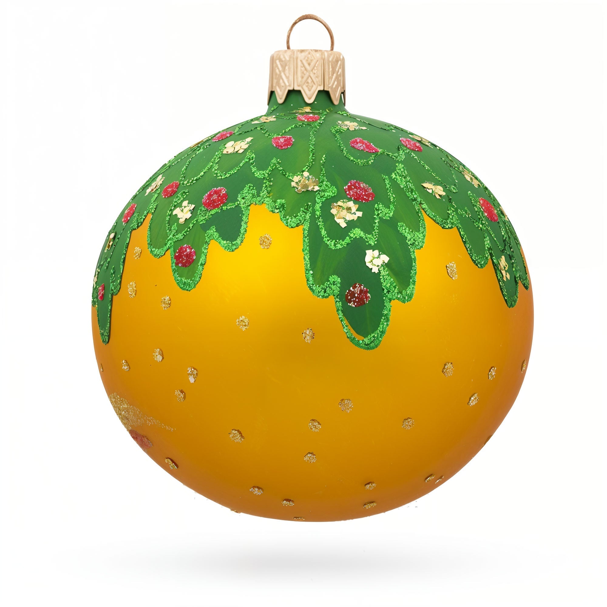 Festive Horse Celebration with Balloons Glass Ball Christmas Ornament 3.25 Inches