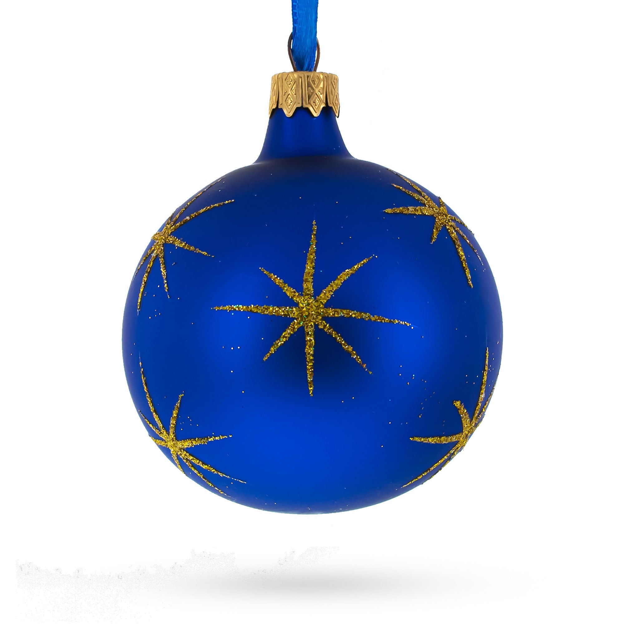 St. Nicholas with the Bible Ukrainian Glass Ball Christmas Ornament 3.25 Inches